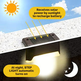 Solar Rechargeable Automatic Waterproof IP65 Smart Step Light [ 1pc ]