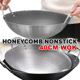 40CM Nonstick Honeycomb Interior Cooking Wok Cookware