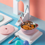 Children's Dishes Set Sucker Baby Food Feeding Tableware Plate Suction Baby Eating Bowl Spoon fork Kids Assist Training