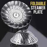 [ 19CM ] Folding Retractable Food Steamer Plate