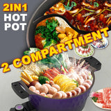 [ 2 IN 1 ] 32CM Multipurpose Electric Cooking Pan hotpot steamboat [ Diamond Series ]
