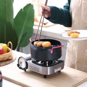 18CM Deep Frying Pot Tempura Fryer Premium Non Stick Japanese Export Quality Frying Pot with Holder