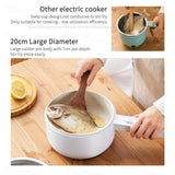 Portable 1.5L Multifunctional Student Pot Cooker Mini Electric Cooking Pot Kitchen Electric Cooking Pan Hot Pot