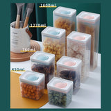 Sealed cans kitchen household snack cans plastic dry goods storage cans grains cans transparent storage boxes - 3pcs