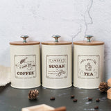 Tea coffee sugar storage bottle canister iron candy storage tank sealed cans sugar container rack cans storage cans