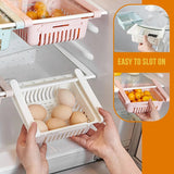 Retractable Pull Out Kitchen Refrigerator Storage Organizing Box Tray