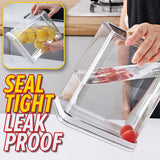 Transparent Seal Tight Leakproof Food Grain Storage Container and Sliding Mount Holder [ 0.9L / 2.4L ]