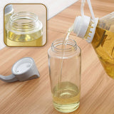 [ 600ml ] Leakproof Oil & Seasoning Sauce Glass Jar Jug Dispenser