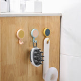 Creative Rotating Hook Bathroom Strong Nail-Free Hook Multi-Function Color Contrast Wall Seamless Trace Coat Hook - 3Pcs