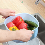 Multifunctional kitchen double-layer water filter basket vegetable basket fruit plate
