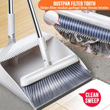 Household Cleaning Sweeping Space Saving Folding Broom & Dustpan Set