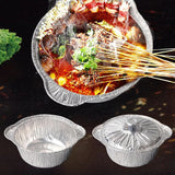Disposable Takeaway Tin Foil Food Storage Bowl Pot with Lid Cover