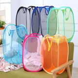 Storage Baskets Laundry Clothes Laundry Basket Bag Foldable Pop Up Easy Open Mesh Laundry Clothes Hamper Basket for College Dorm