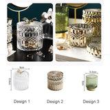 Light Luxury Desktop Makeup Brush Eye Shadow Brush Storage Container Gilt Edging Glass Pen Holder Jewelry Ornaments Storage Box
