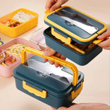 Portable Heat Insulated Leakproof Lunchbox Smartphone Holder + FREE Spoon & Chopstick