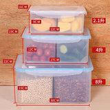 Whole grain storage box divided into large capacity grain grain bean storage tank kitchen storage box miscellaneous grain household