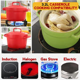 [ 1.1L / 3.2L ] Ceramic Casserole Cooking Pot Bowl
