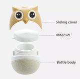 Toothpick Dispenser 1pcs Cartoon Owl Mini Toothpick Holder Cotton Swab Storage Box