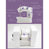 Original Portable Mini Sewing Machine 4 in 1 High Speed Multi-Function Portable Desktop Sewing Machine