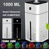 1L LED Cool Mist Air Humidifier Aroma Oil Diffuser Purifier LN Desk
