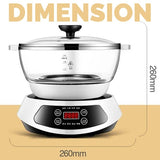 [ 2.4L ] 1200W Multifunction Glass Hot Pot Electric Cooker Cooking Pot