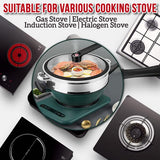 [ 32CM ] Granite Micro Pressure Cooking Stone Ceramic Nonstick Maifan Cooking Pot with Steamer [ FREE Wood Spatula ]