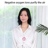 Portable Mini Air Purifier Cleaner Necklace Wearable Negative Ion Ionizer Generator USB