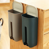 Garbage Bag Storage Box Home Kitchen Bathroom Wall Hanging Plastic Storing Rack with Cover