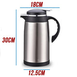 [ 1.6L ] Thermal Stainless Steel Insulation Drinking Vacuum Kettle Flask Pot with Glass Inner Bile