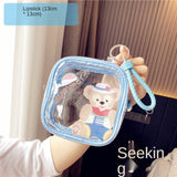 Transparent cute cosmetic bag female portable water cream makeup storage bag wash bag waterproof