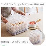 Double Layer 40 Grids Egg Storage Box Frozen Freeze Multipurpose Food Storage Box with Lid