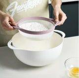 Creative baking 5-piece set & multi-function storage bowl & juicer & vegetable washing drain basket & flour sieve mixing and basin