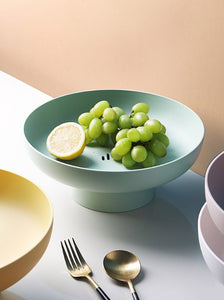 Nordic fruit plate & drained vegetable storage plate & living room large dried fruit plate & household candy snack plate