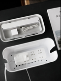 Storage & Organisation-Space Savers Plastic Cable Storage Box Grey-Body-White-Lid/White-Body-Grey-Lid 28.7cm*11.5cm*14.2cm