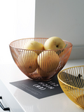 Nordic metal fruit basket simple dripping fruit and vegetable basin living room and dining room include fruit basket iron art shopping basket