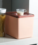Nordic large-capacity plastic bucket, miscellaneous grain storage bucket, moisture-proof kitchen rice storage box 12 liters