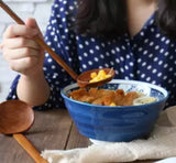 Japanese log long handle wooden spoon with hole ladle scoop ladle ladle ramen spoon fondue food dinner kitchen scale plate barang dapur cutlery set ceramic bowl kitchen tools glass container