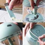 Manual garlic stirrer& household multi-function& meat grinder artifact& cute mini&food supplement machine&baby cooking machine