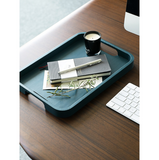 Graphite blue bamboo tray kettle cup tea tray large rectangular wooden tray snack tray