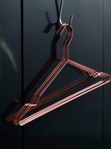 Nordic metal hanger hook rose gold garment support 10 clothes rack wardrobe rack