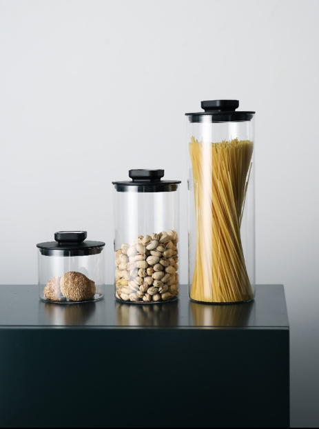 Glass sealed container press food storage container omnigrain bean pasta container moisture-proof milk powder container