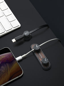 Desktop magnetic suction cable computer headset data cable winding device car charging cable hub