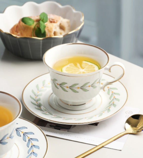 English coffee cup & saucer set & net red exquisite afternoon tea tea set & ceramic heat resistant espresso cup