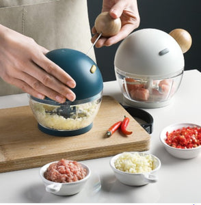 Manual garlic stirrer& household multi-function& meat grinder artifact& cute mini&food supplement machine&baby cooking machine