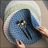 Japanese hand-woven placemat, ramie round insulation pad, dish mat, anti-hot non-slip table mat