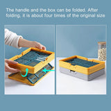 Portable Folding Handle Food Storage Basket Picnic Desktop Organizer Container
