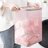 Laundry Basket Mesh Bag Foldiable Laundry Basket Adhesiv Underwear Socks Dirty Clothes Storage Bag Children Toy Storage Bucket