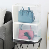 Plastic PP Translucent Handbag Box Multifunction Home Dust-proof Folding Combination Storage Boxes Men/Women Purse Organizer -1pc