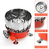 Desert&Fox Camping Stove Outdoor Cookware Equipment Round Gas Cooker Folding Stove Hiking Picnic BBQ Windproof Cooking Stoves