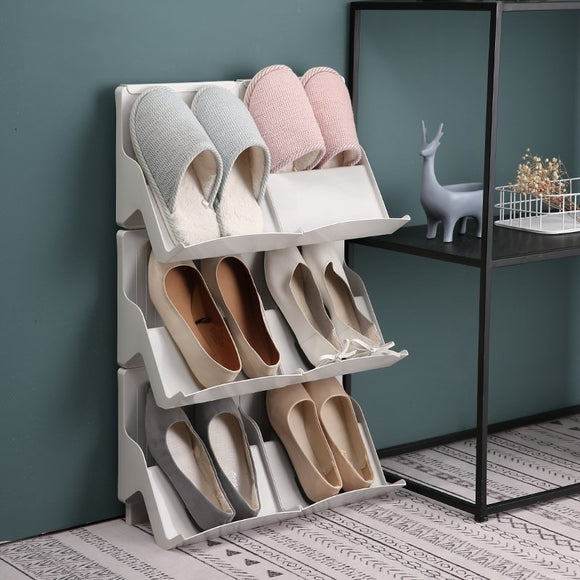 New Shoe Dormitory Simple Vertical Rack Storage Can Put Shoes Shoe Rack Thickening Bracket Home High Heels - 1pcs